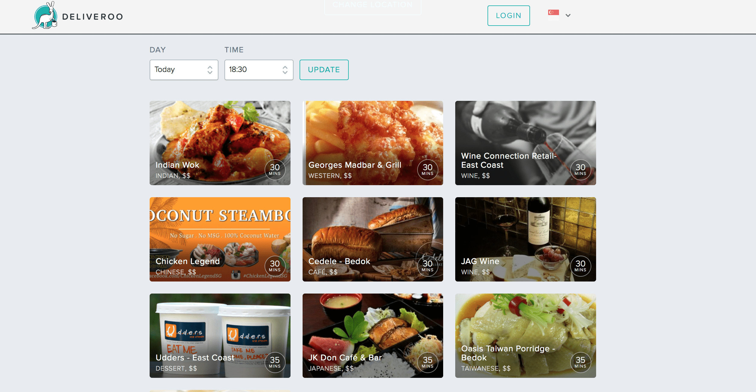 Deliveroo food