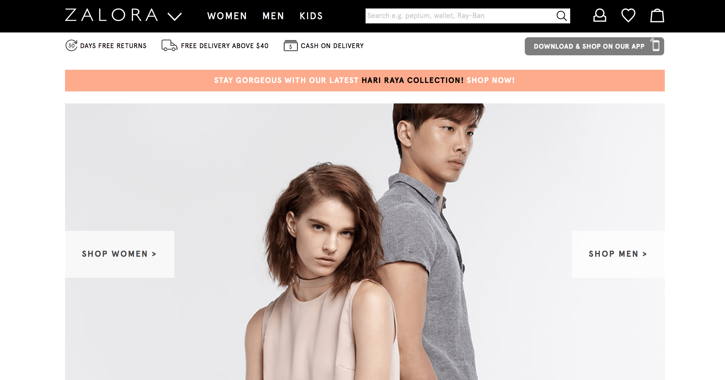 zalora home page